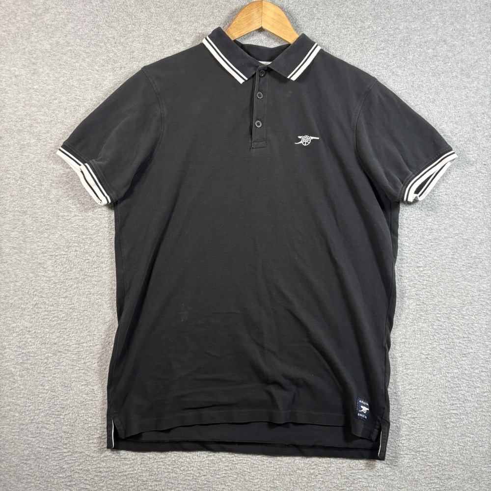Arsenal FC Cannon Polo Shirt Mens XL Black Soccer Football Premier League